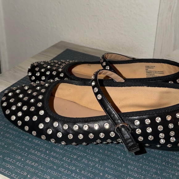 Steve Madden Vinetta Rhinestone Mary Jane Flats Womens 6 - Picture 2 of 2